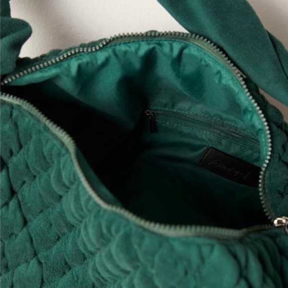 NWT Free People Quilted Carryall in Evergreen - Picture 3 of 6